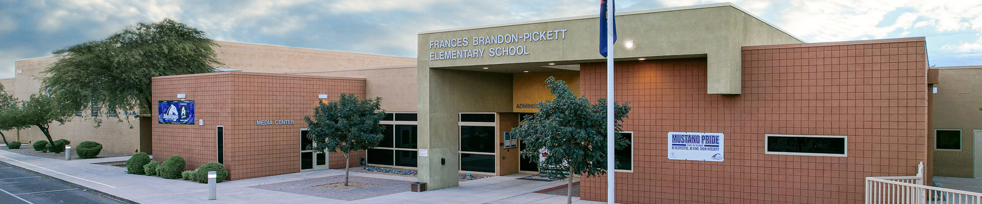 Front view of Frances Brandon-Pickett Elementary School
